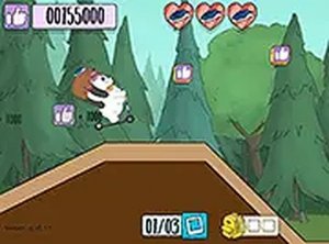 Cartoon Trio Scooter Run