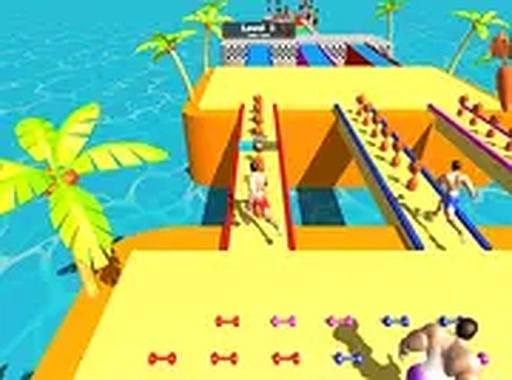 Muscle Bridge Race 3D Online Arcade Game