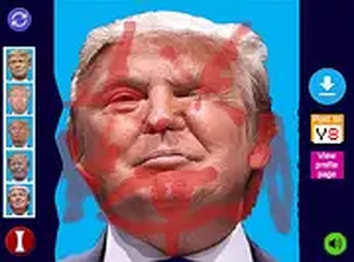 Beaten Trump Face LOL Clicker Game Online Arcade Game